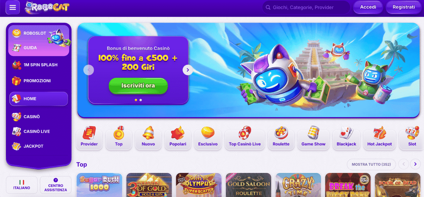 Robocat Casino non AAMS